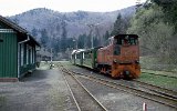 Waldbahn Bieszczady in Cisna am 02.05.1992